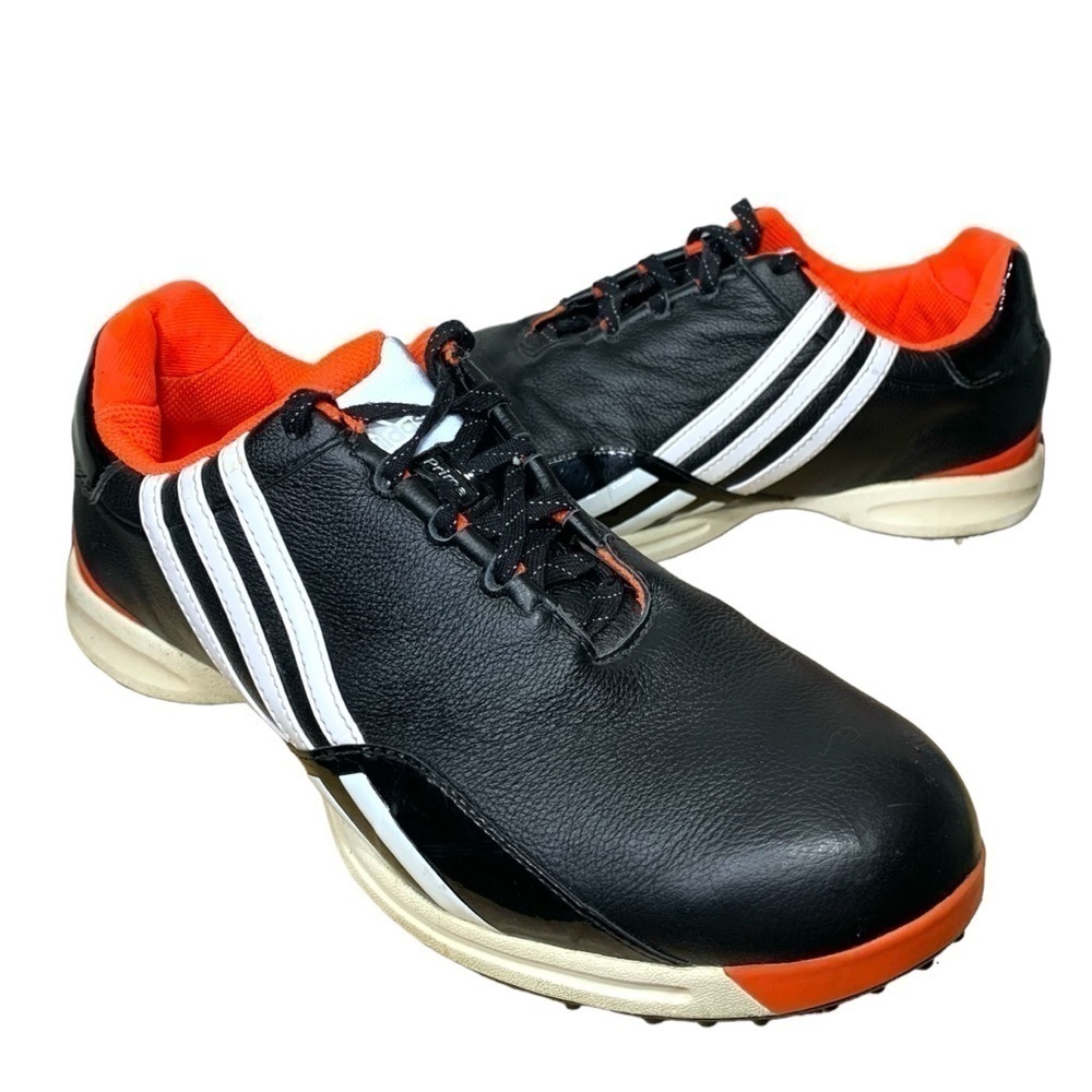 Adidas Prime Women Golf Shoes Sz 8.5 Black Leather White Stripes EVG 791003